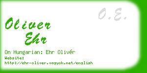 oliver ehr business card